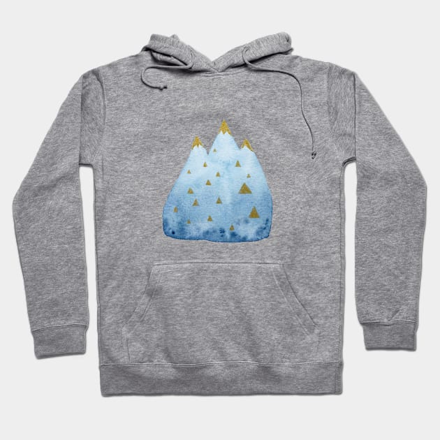 Blue Mountains Watercolour Hoodie by LittleInkings